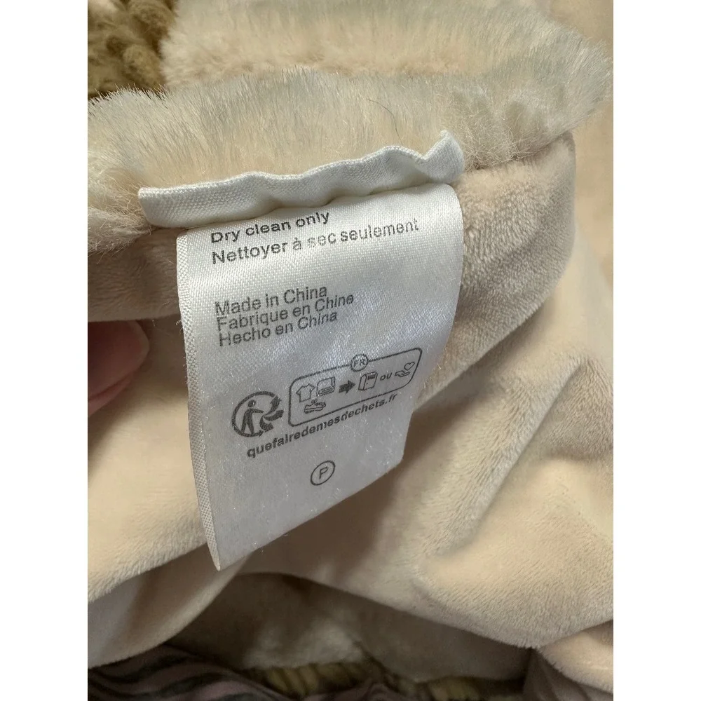 Anthropologie The‎ Sophie Faux Fur Throw Blanket Striped Edition 60x70
